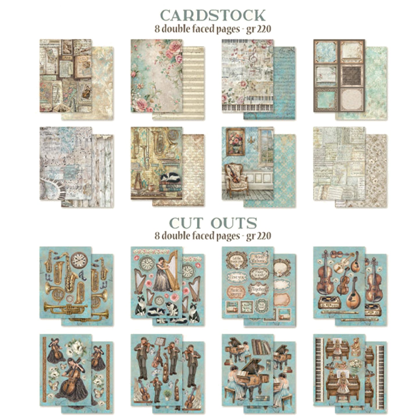 Stamperia Symphony Junk Journal A5 Focus Points by Sara Alcobendas