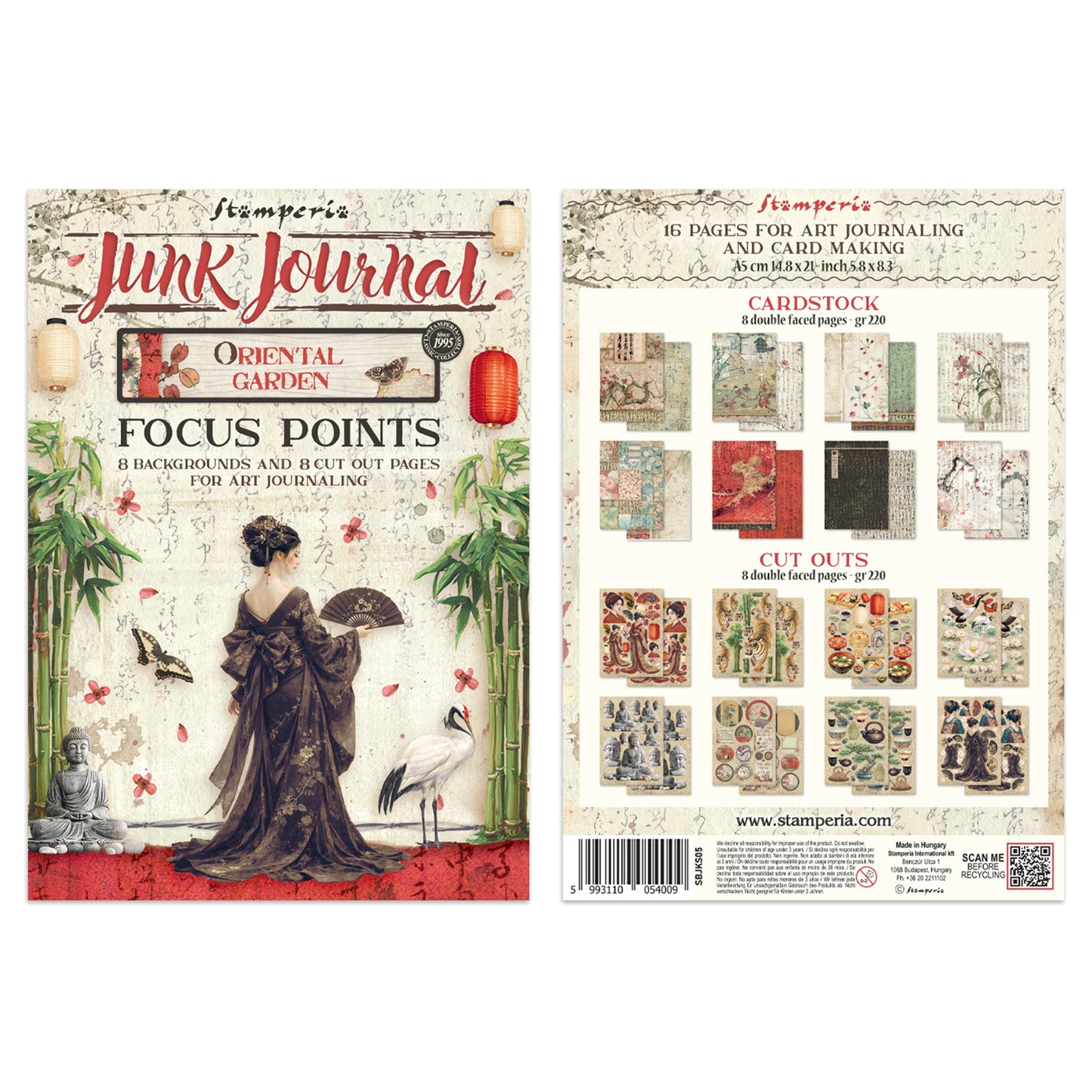 Stamperia Oriental Garden Junk Journal A5 Focus Points