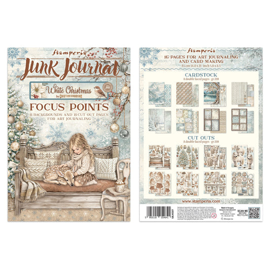Stamperia White Christmas Junk Journal A5 Focus Points by Cristina Radovan