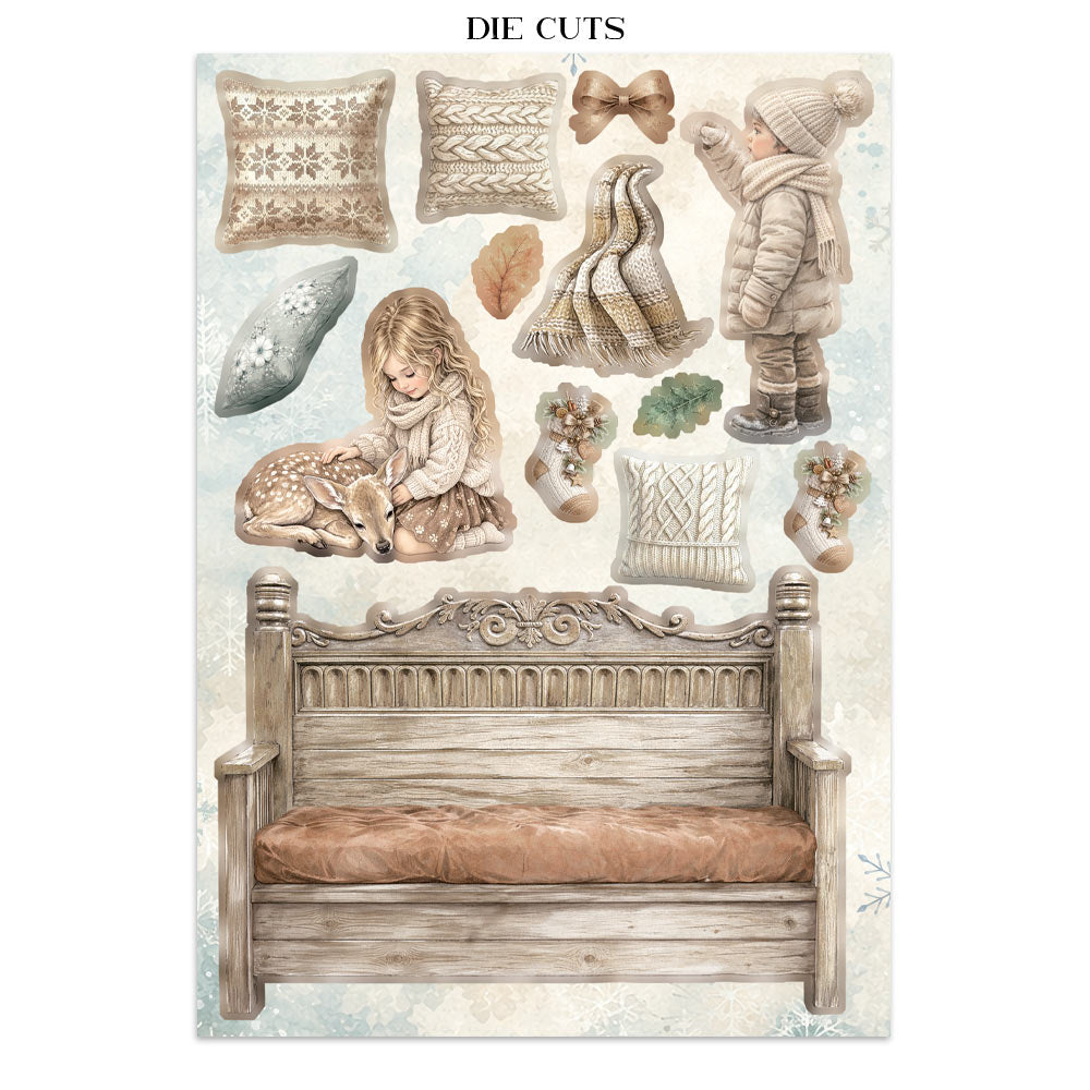 Stamperia White Christmas Junk Journal A5 Focus Points by Cristina Radovan