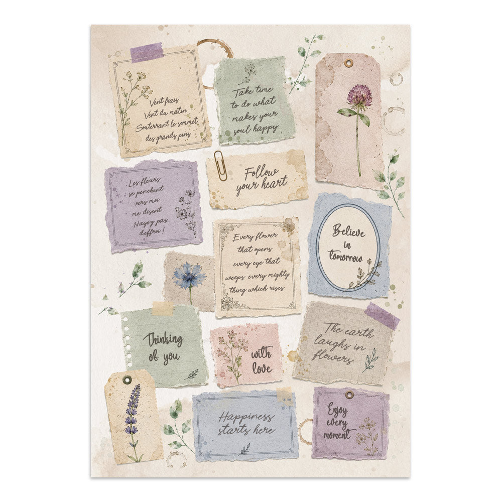 Stamperia Flowers and Poems Junk Journal A5 Focus Points