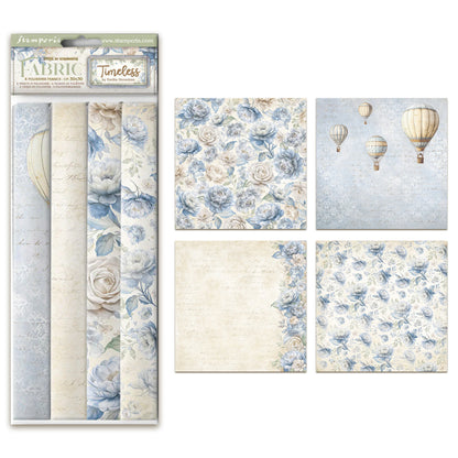 Stamperia Timeless 12x12 Inch Fabric Sheet (4pcs)