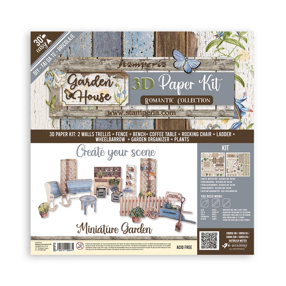 Stamperia Pop Up Kit Romantic Garden House