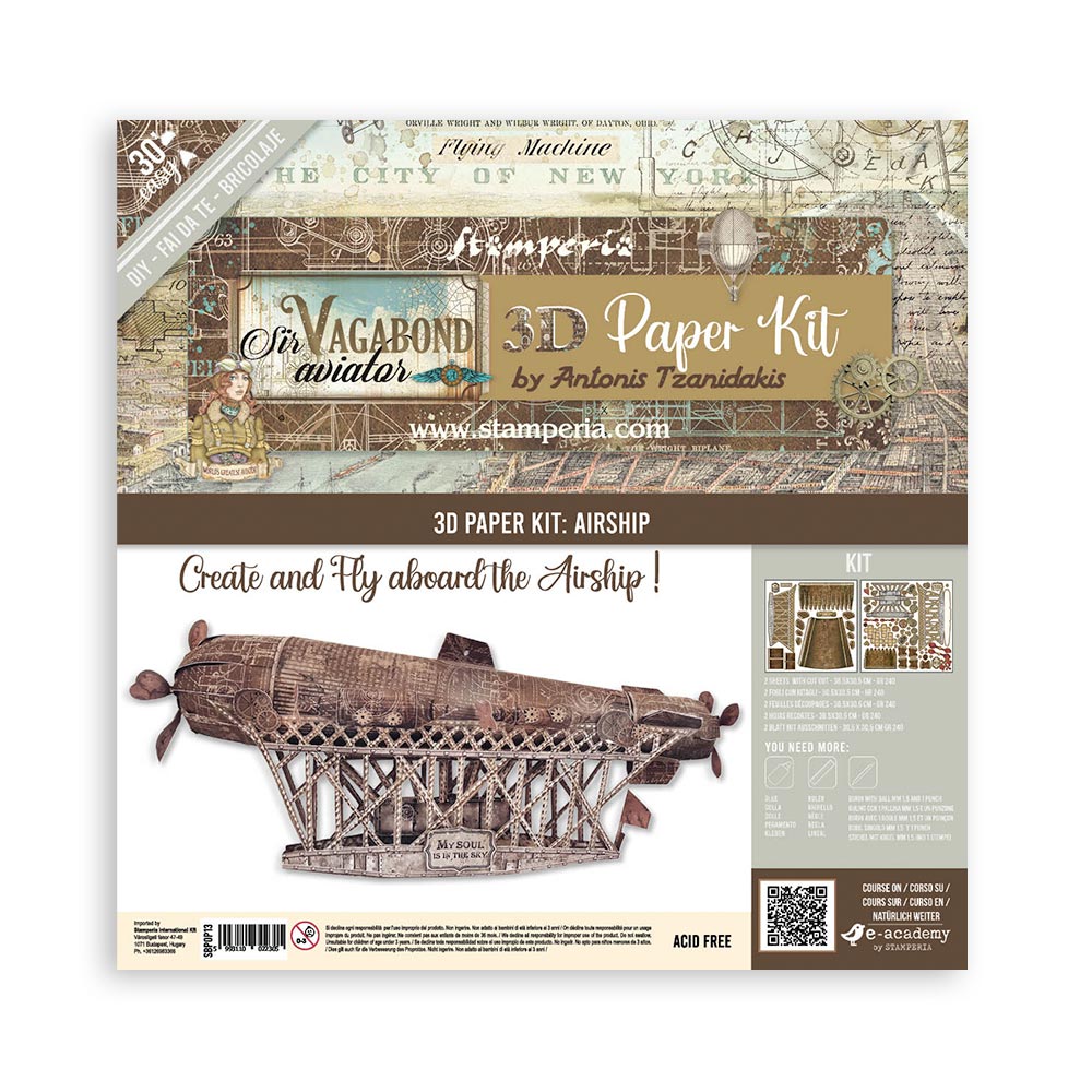 Stamperia Pop Up Kit Sir Vagabond Aviator