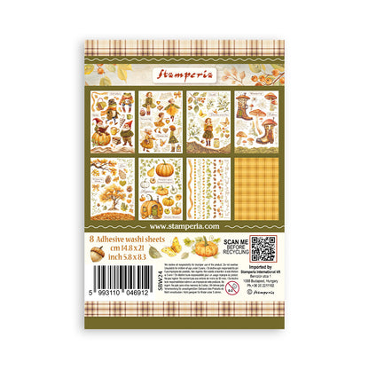 Stamperia Whispering Woods A5 Washi Pad (8pcs)