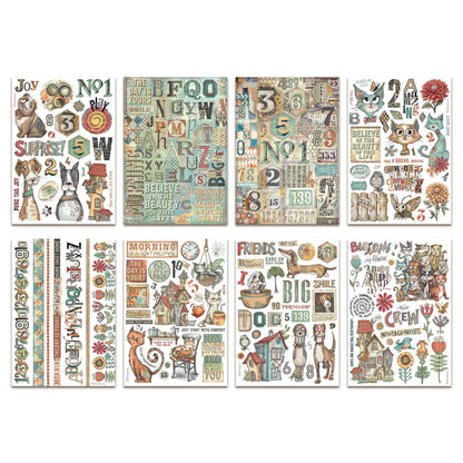 Stamperia Furry Friends A5 Washi Pad (8pcs)