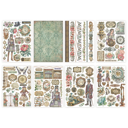 Stamperia Gardens of Time A5 Washi Pad (8pcs) (SBW32)