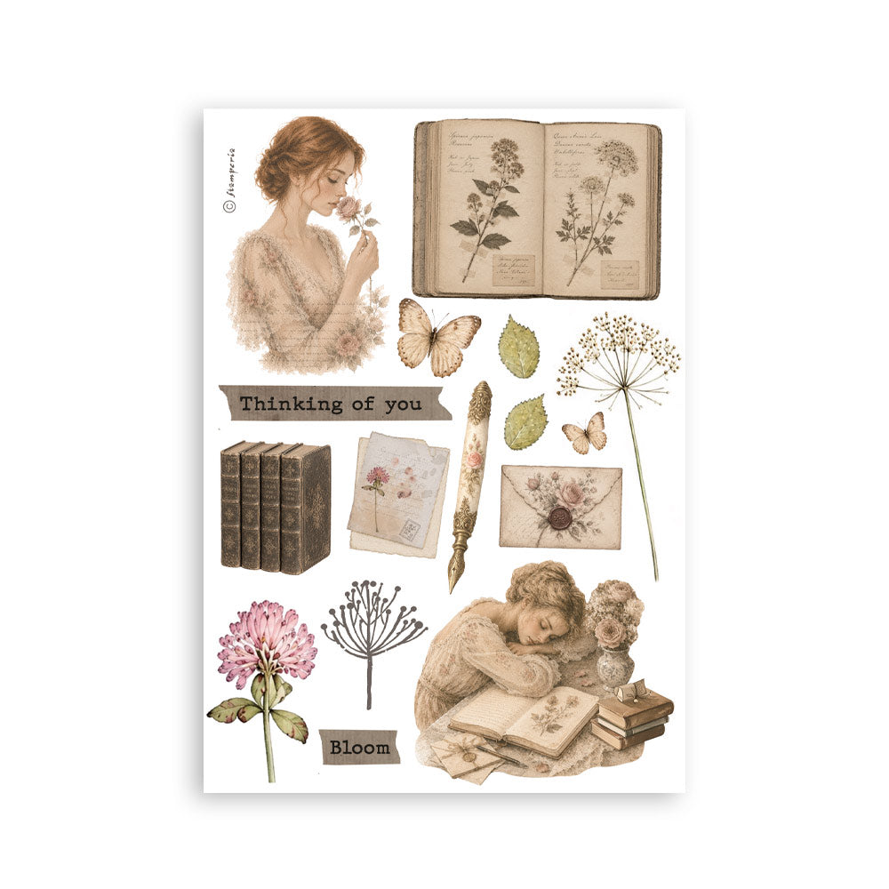 Stamperia Flowers and Poems A5 Washi Pad (8pcs)