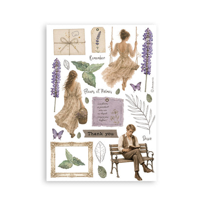 Stamperia Flowers and Poems A5 Washi Pad (8pcs)