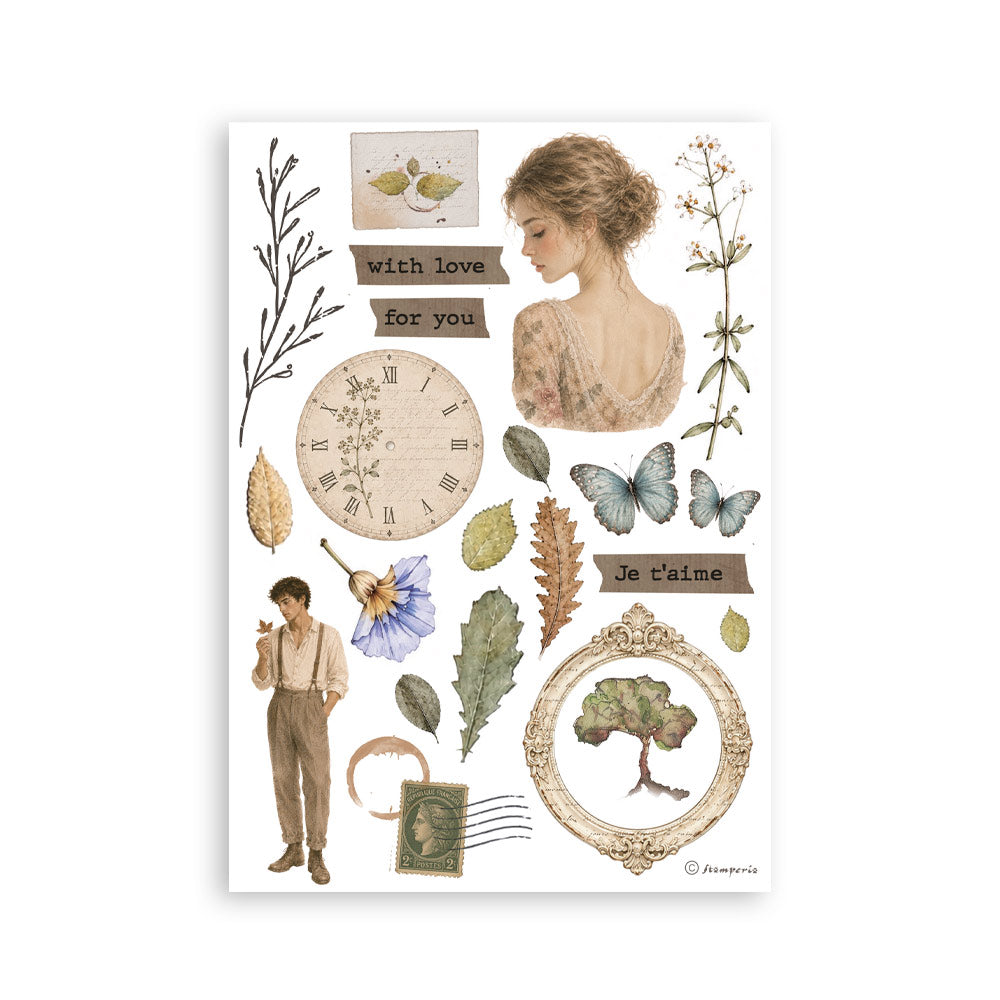 Stamperia Flowers and Poems A5 Washi Pad (8pcs)