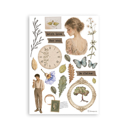 Stamperia Flowers and Poems A5 Washi Pad (8pcs)