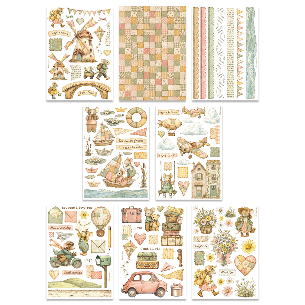 Stamperia CozyFamily A5 Washi Pad (8pcs)