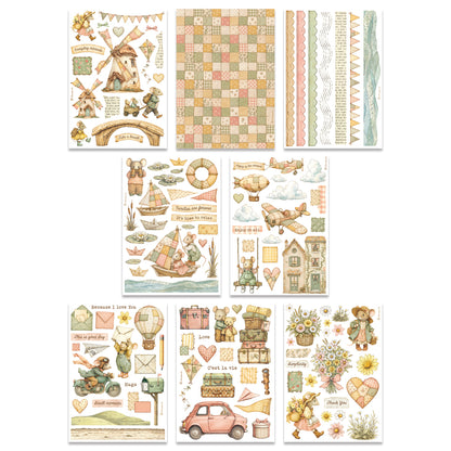 Stamperia CozyFamily A5 Washi Pad (8pcs)