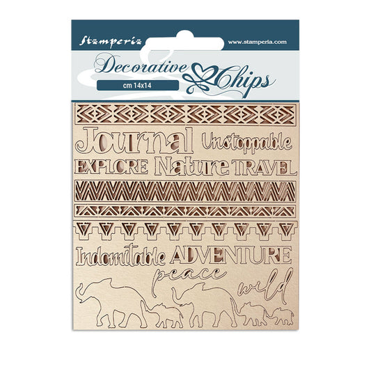 Stamperia 14x14 cm Decorative Chips Savana Adventure