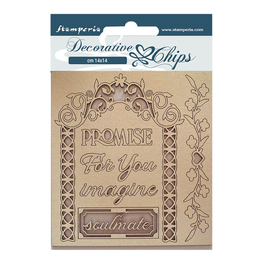 Stamperia 14x14 cm Decorative Chips Garden Of Promises Promise For You