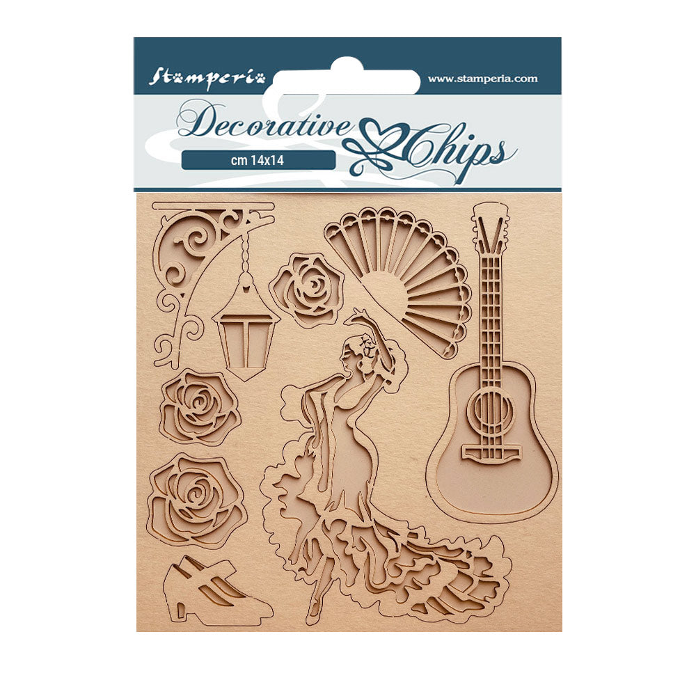 Stamperia 14x14 cm Decorative Chips Desire Dancer