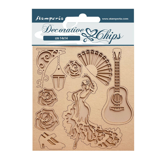 Stamperia 14x14 cm Decorative Chips Desire Dancer