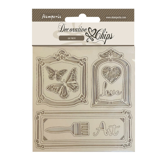 Stamperia 14x14 cm Decorative Chips Sunflower Art Frames