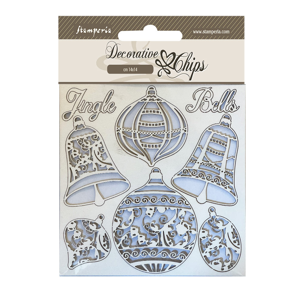 Stamperia 14x14 cm Decorative Chips Christmas Balls