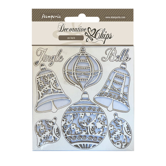 Stamperia 14x14 cm Decorative Chips Christmas Balls