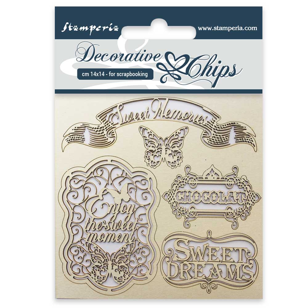 Stamperia 14 x 14 cm Decorative Chips Sweet Memories
