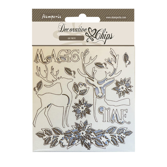 Stamperia 14x14 cm Decorative Chips Magic Time