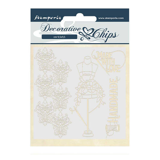 Stamperia 14 x 14 cm Decorative Chips Couture