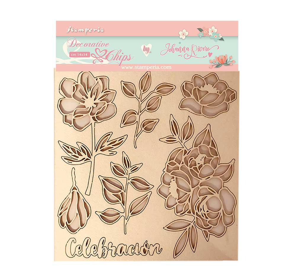 Stamperia 14 x 14 cm Decorative Chips Celebration
