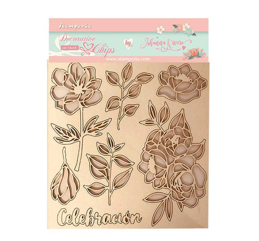 Stamperia 14 x 14 cm Decorative Chips Celebration