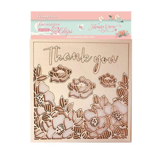 Stamperia 14 x 14 cm Decorative Chips Celebration Thank You