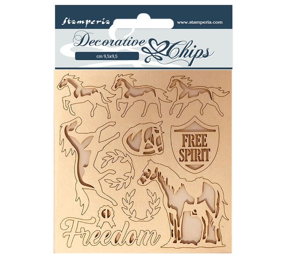 Stamperia 14 x 14 cm Decorative Chips Freedom