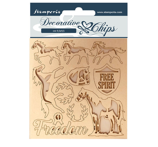Stamperia 14 x 14 cm Decorative Chips Freedom
