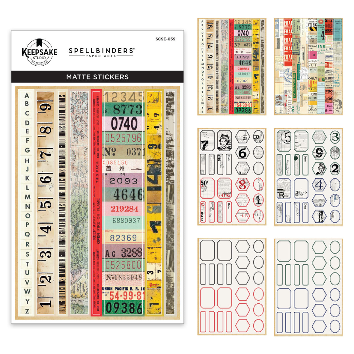 Spellbinders Turn the Page Book 10 Borders & Labels Stickers by Esther Glas