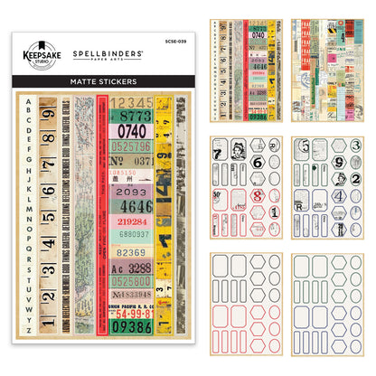 Spellbinders Turn the Page Book 10 Borders & Labels Stickers by Esther Glas