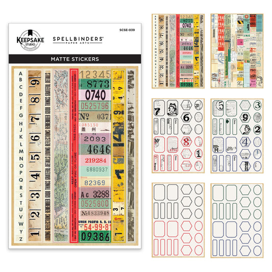 Spellbinders Turn the Page Book 10 Borders & Labels Stickers by Esther Glas