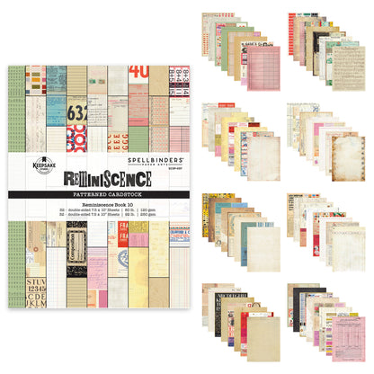 Spellbinders Turn the Page Reminiscense Book 10 Patterned Cardstock by Esther Glas