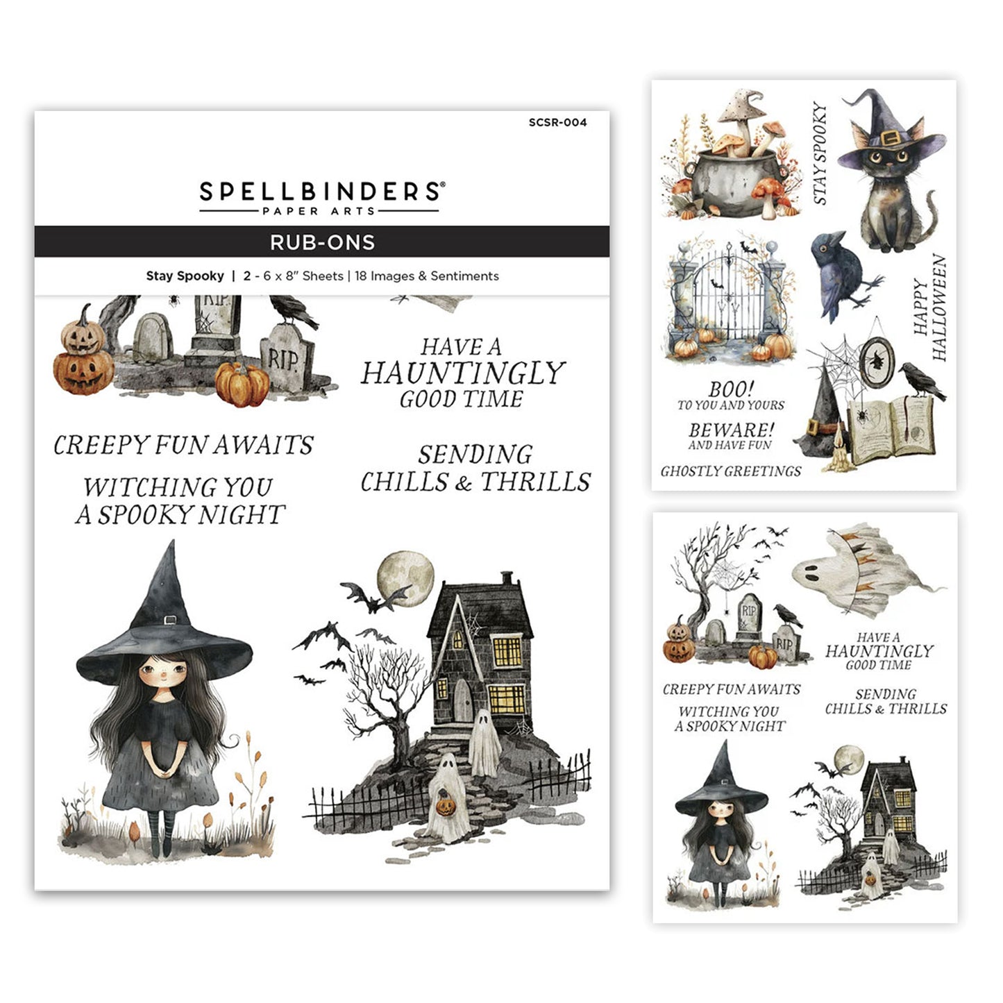 Spellbinders Rub-On Sheets - Stay Spooky