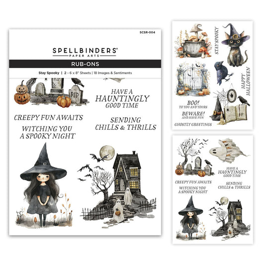 Spellbinders Rub-On Sheets - Stay Spooky