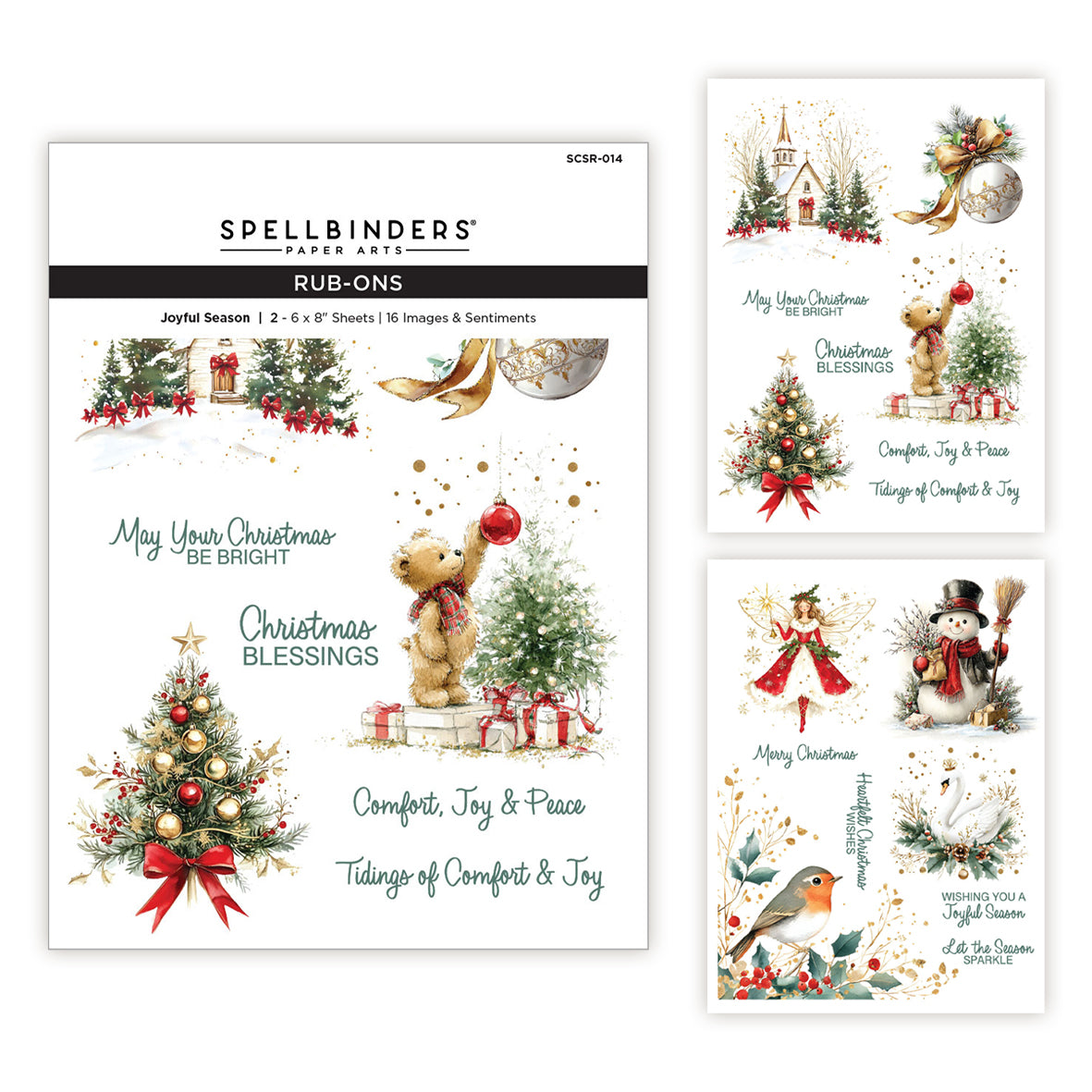Spellbinders Simply Made Rub-Ons Joyful Season