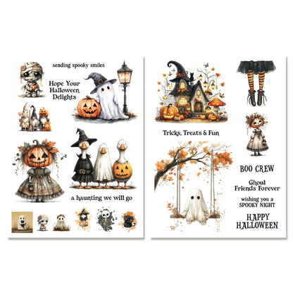Spellbinders Simply Halloween Rub-On Sheets Tricks & Treats