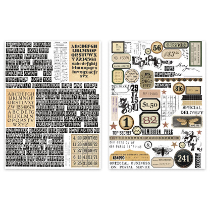Spellbinders Turn the Page Rub-Ons Noted Details by Esther Glas
