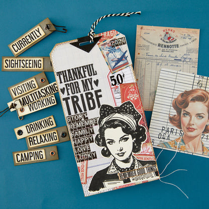 Spellbinders Turn the Page Stamp & Die Set ING Words by Esther Glas