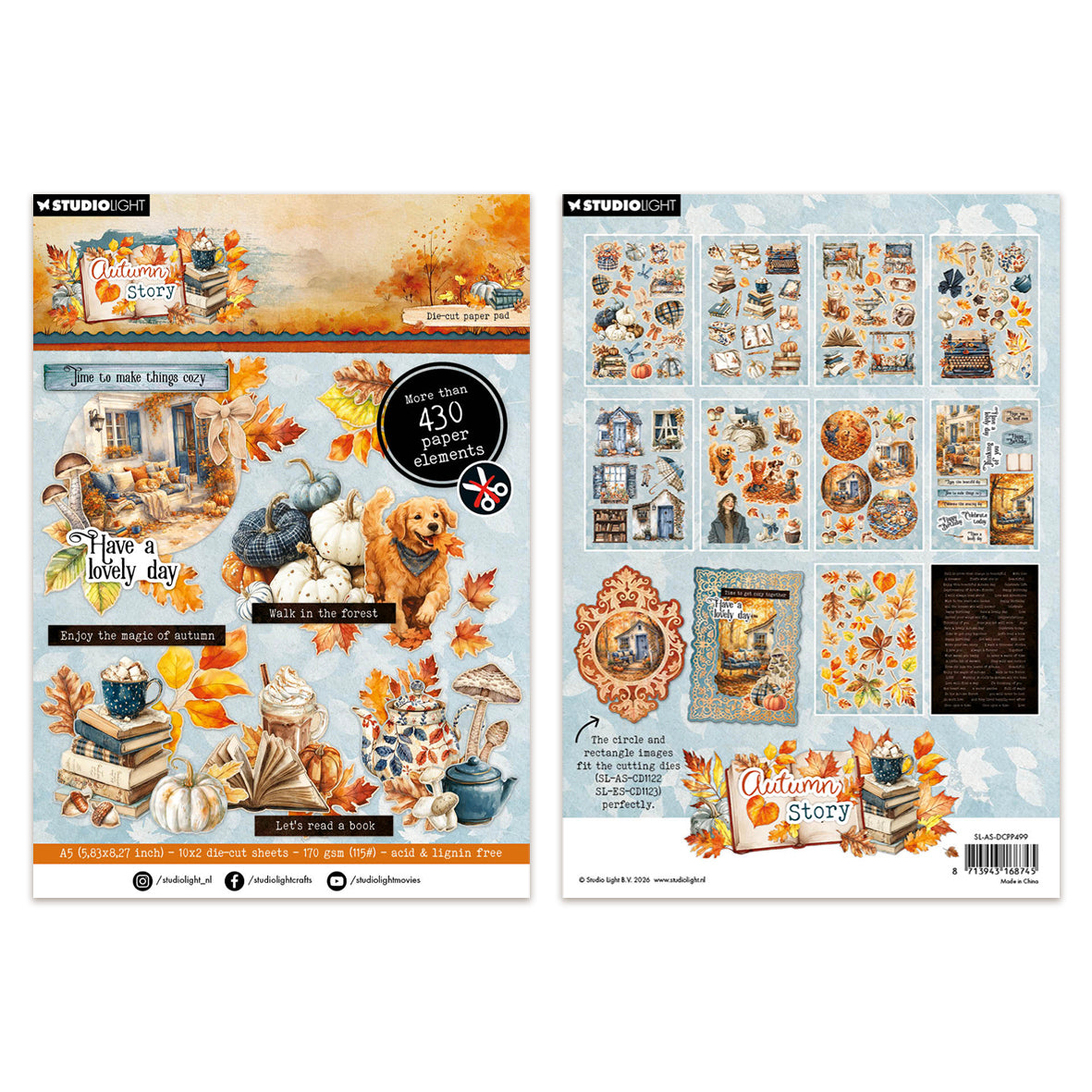 Studio Light Die-cut paper pad Die-cut paper Autumn Story