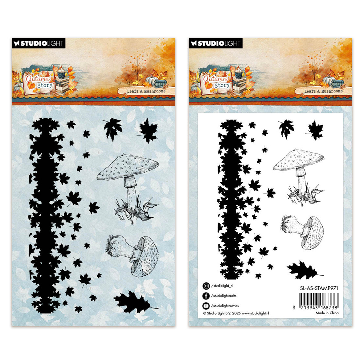 Studio Light Clear stamps Leaves and mushrooms Autumn Story