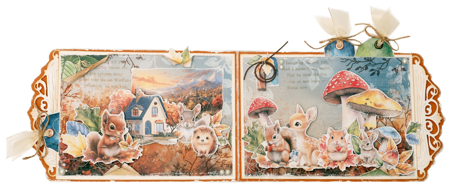 Studio Light Charming Autumn - Paper Elements Labels, Images & Animal Heads