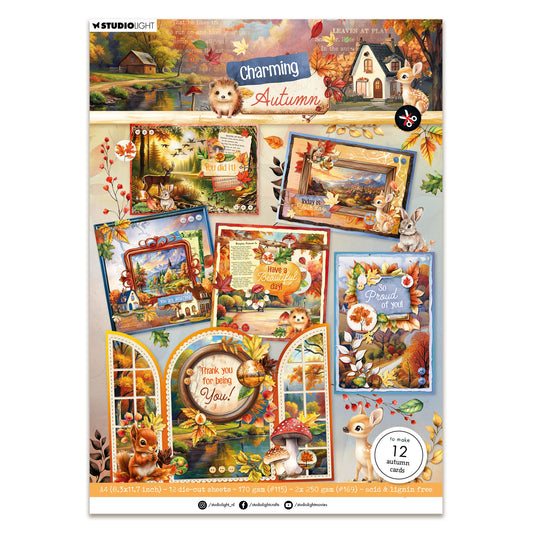 Studio Light Charming Autumn - Card Making Pad Autumn Cards