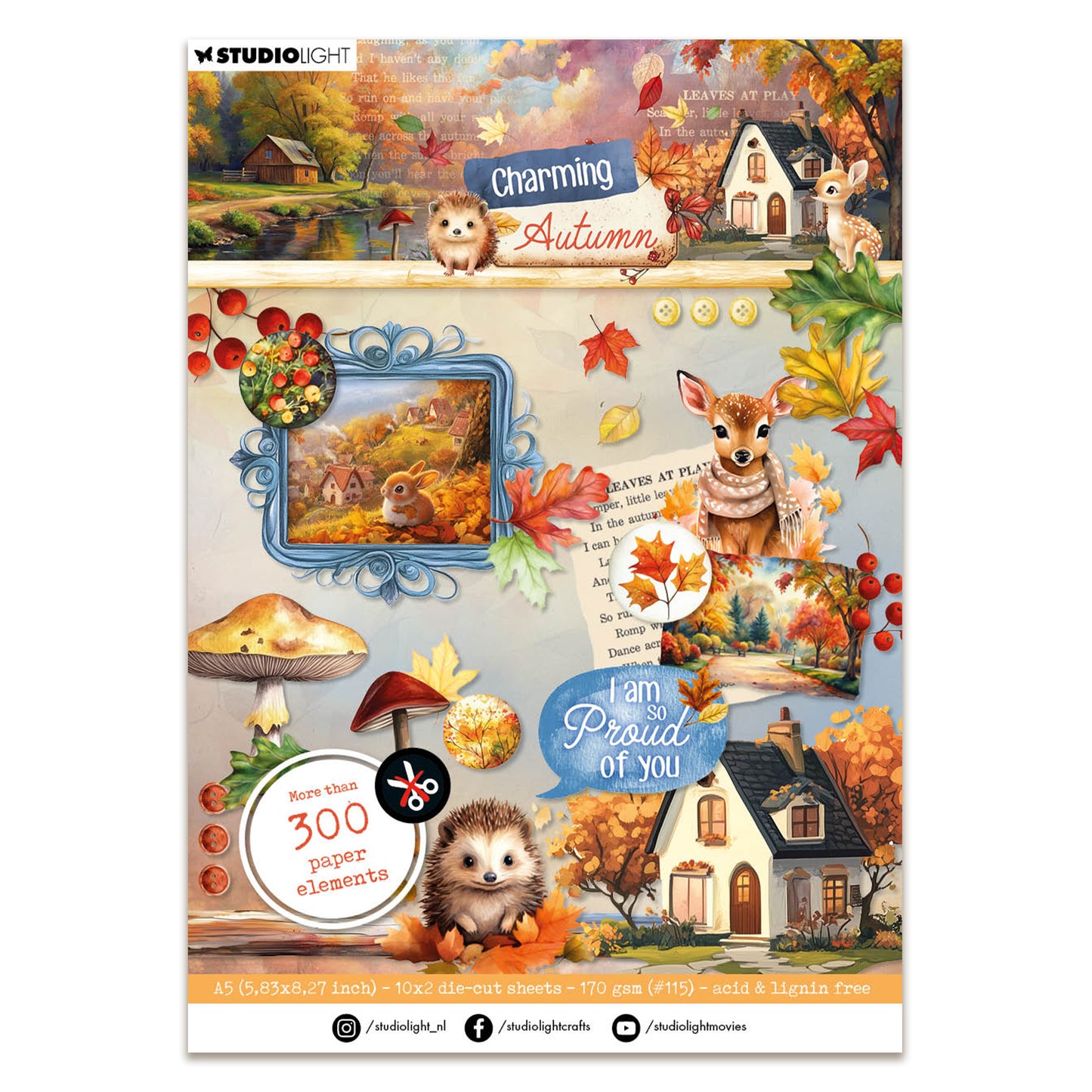 Studio Light Charming Autumn - Die-cut Paper Pad Paper Elements