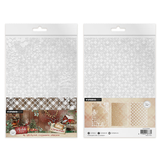 Studio Light Acetate sheets Plaid & Snow Cottage Christmas