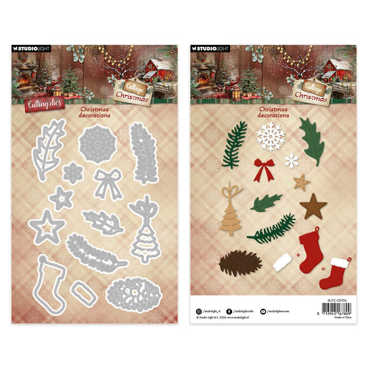 Studio Light Cutting Dies Christmas Decorations Cottage Christmas
