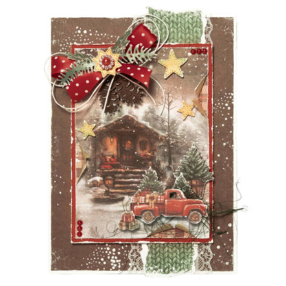 Studio Light Uni Paper Pad Unicolour Cottage Christmas